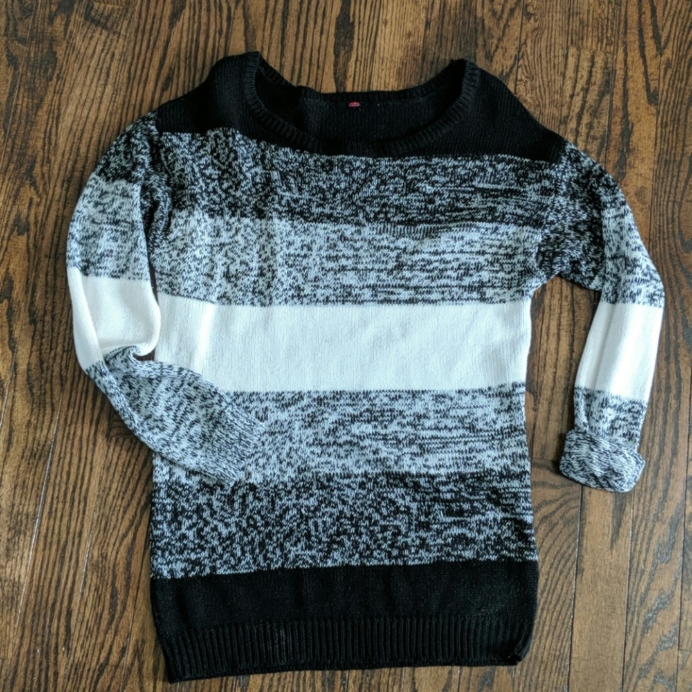 Black and white sweater
